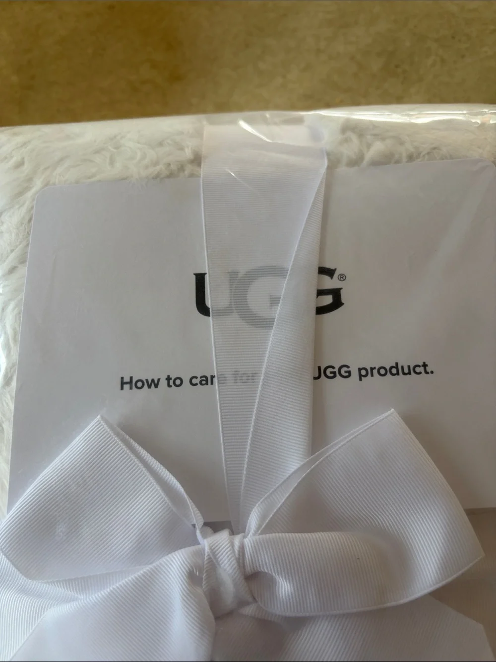 UGG White Plush Luxury Throw Blanket